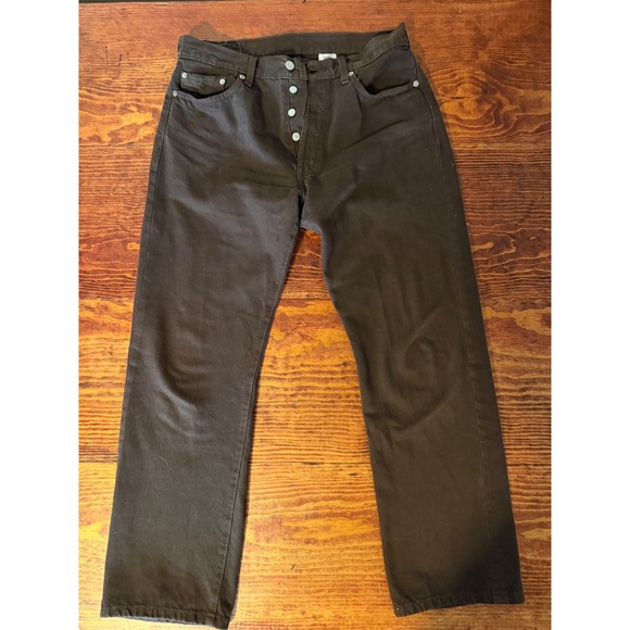 Levi's Other - Levi's 501 Original Fit Jeans Mens 34x30 Brown Button Fly Straight Leg Denim
